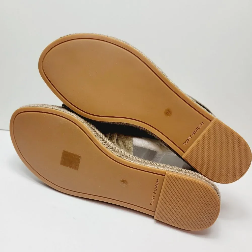 NEW Tory Burch Neutral Suede Gathered Slingback Strap WInd Size 10